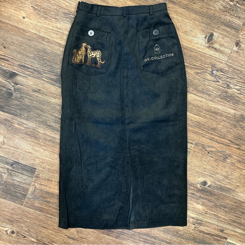 Vintage GK Collection Black Midi Skirt – Size 9 (Japanese Sizing)
